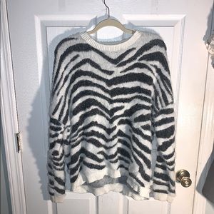 black and white sweater